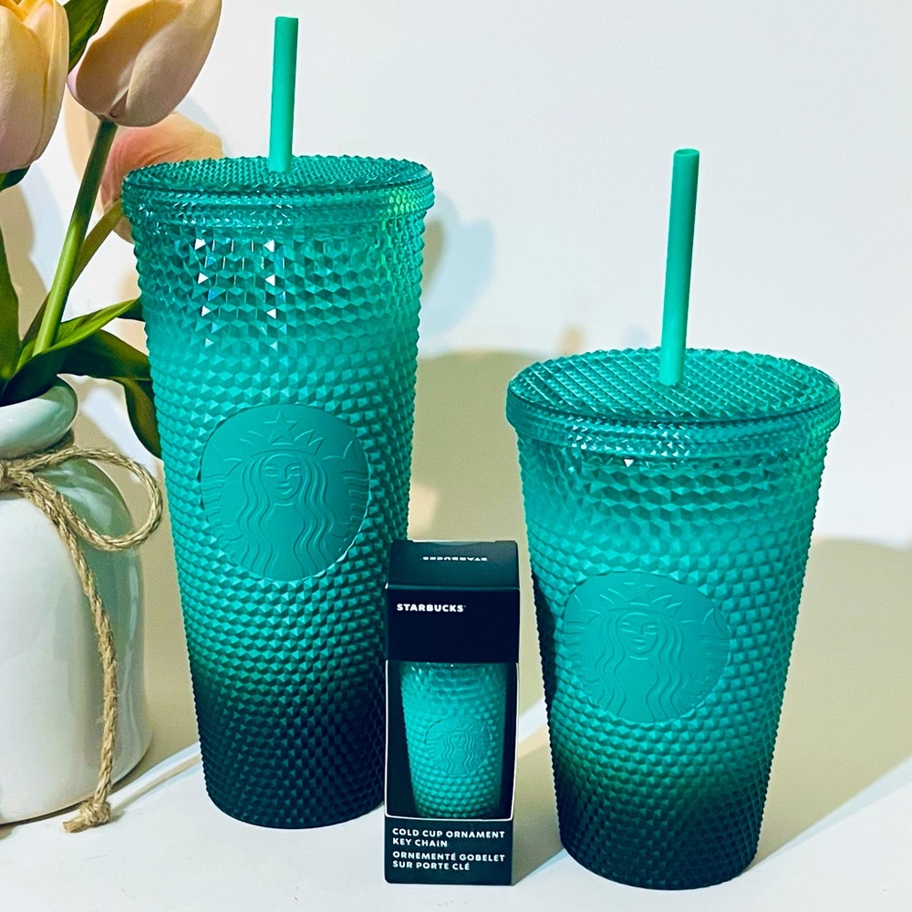 Starbucks 2022 Green Ombre Waxberry Berry Studded Set